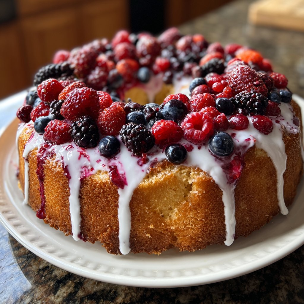 Geburtstagskuchen mit Beeren