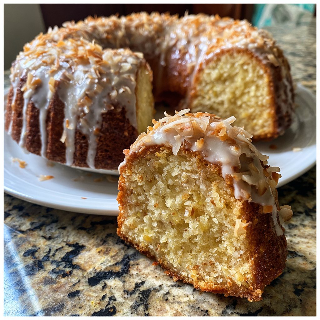 Zitronenkuchen mit Kokos