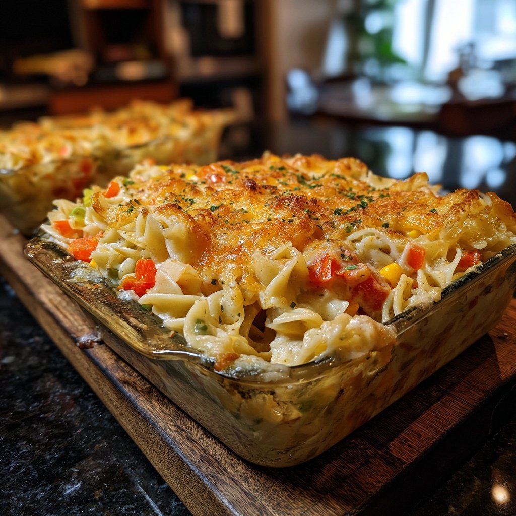 Vegetarischer Nudelauflauf Leicht