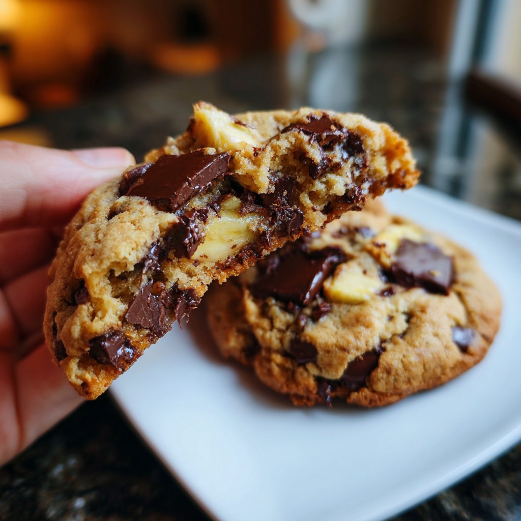 Cookies mit Schokolade und Banane