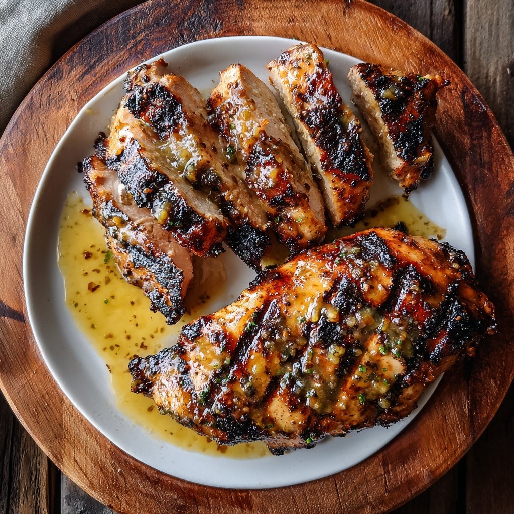Gegrillte Hähnchenbrust Mit Honig Senf Glasur