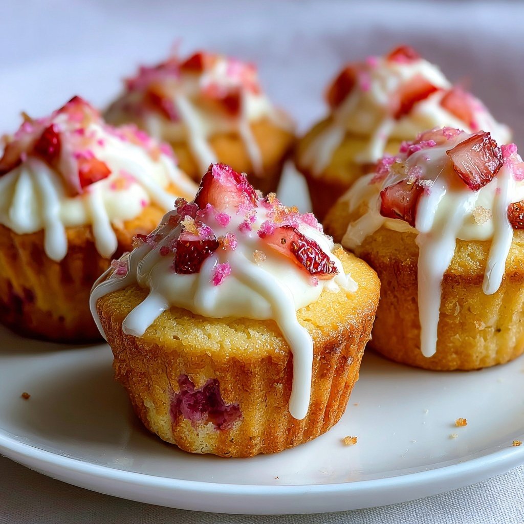 Erdbeer Vanille Cupcake Bites