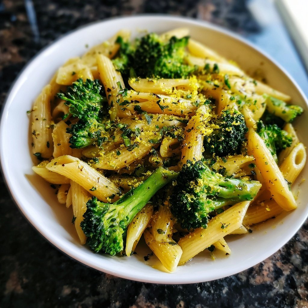 Penne mit Brokkoli und Zitronenschale