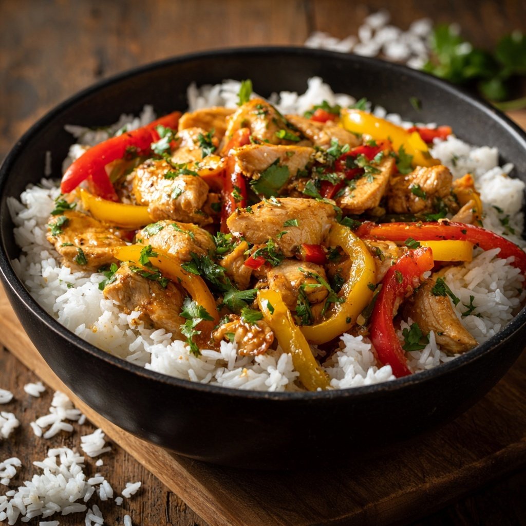Kalorienarme Hähnchen Bowl Mit Reis