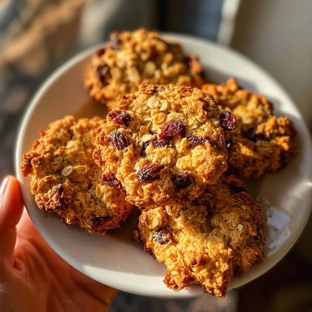 Cookies mit Haferflocken und Rosinen